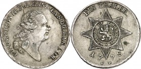 Hessen-Kassel. 
Friedrich II. 1760-1785. Taler ("Sterntaler") 1778. Schütz 1962.1, Dv. 2303. . 

ss