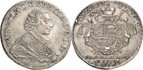 Hildesheim-Bistum. 
Friedrich Wilhelm, Freiherr von Westfalen 1763-1789. Konv.-Taler 1766. Brb. in Hermelin-Mozzetta n.r.&nbsp;/ Wappen auf Fürstenma...