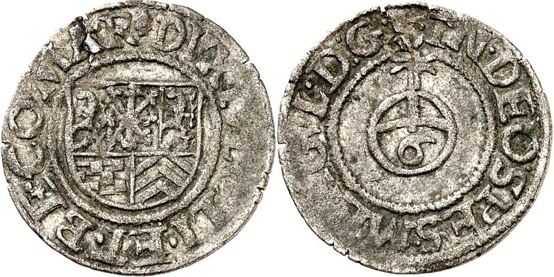 Jülich-Jülich-Cleve-Berg, Hzgt. 1521-1624. 
Wilhelm V. 1539-1592. 6 Heller o.J....