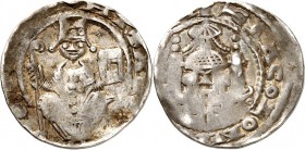 Köln-Erzbistum. 
Philipp von Heinsberg 1167-1191. Denar (3.&nbsp;Typ) (1175/1181) 1,44g. Erzbischof thront v.v. / Kirchengebäude. Häv.&nbsp; 541. . ...