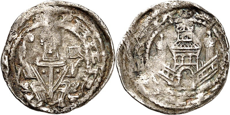 Köln-Erzbistum. 
Philipp von Heinsberg 1167-1191. Obol 0,67g Sitzender Erzbisch...