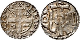 Köln-Erzbistum. 
Philipp von Heinsberg 1167-1191. Denar 1,23g SOEST. 3x V und Soester Zeichen in Kreuzwinkeln / Coloniagramm. Häv.&nbsp; 882. . 

d...