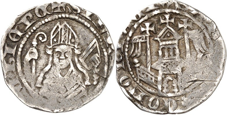 Köln-Erzbistum. 
Siegfried von Westerburg 1275-1297. Denar (1282/1288) 1,35g. M...