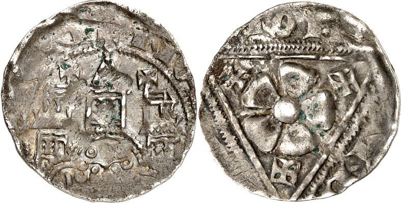 Lippe-Detmold. 
Simon I. 1275-1344. Denar 1,34 g Lippstadt. ( SIM)ON-MO(BILI) B...