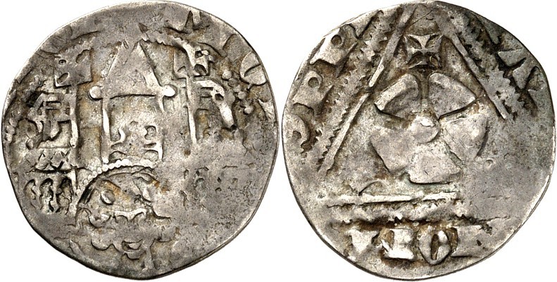 Lippe-Detmold. 
Simon I. 1275-1344. Denar 1,08 g Lippstadt. SIMO(N-MOBILI) Büst...