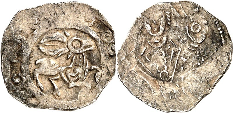 Regensburg-königliche Münzstätte. 
Friedrich I.oder Heinrich VI. 1155-1190 oder...