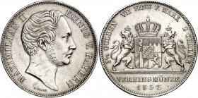 Bayern. 
Maximilian II. 1848-1864. Doppeltaler 1852. AKS&nbsp; 146, J.&nbsp; 85, Th.&nbsp; 91. . 

ss+
