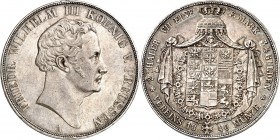 Preussen. 
Friedrich Wilhelm III. (1797-)1806-1840. Doppeltaler 1840&nbsp;A, Berlin. AKS&nbsp; 9, J.&nbsp; 64, Th.&nbsp; 252, Neum.&nbsp; 65. . 

m...