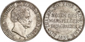 Preussen. 
Friedrich Wilhelm III. (1797-)1806-1840. Vereinstaler 1831A Ausbeute Mansfeld. AKS&nbsp; 18, J.&nbsp; 63, Th.&nbsp; 251, Neum.&nbsp; 70. ....