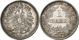 KAISERREICH-Kleinmünzen. 
1&nbsp;Mark 1874B Alter Adler. J.&nbsp; 9. . 

vz-