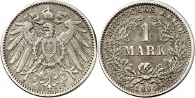 KAISERREICH-Kleinmünzen. 
1&nbsp;Mark 1894G Neuer Adler. J.&nbsp; 17. . 

Rf.ss