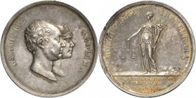 ALTDEUTSCHE LÄNDER und ADEL, 1806-1918. 
BAYERN. 
Maximilian I. Joseph (1799-)1806-1824. Medaille 1809 (v. Losch) a.d.Besichtigung des neuen Münzgeb...