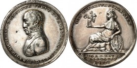 ALTDEUTSCHE LÄNDER und ADEL, 1806-1918. 
PREUSSEN Kgr.. 
Friedrich Wilhelm III. (1797-)1806-1840. Medaille 1813 (Sign. C L) a.d. Sieg an d. Katzbach...