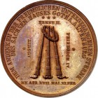 ALTDEUTSCHE LÄNDER und ADEL, 1806-1918. 
SACHSEN-GOTHA-ALTENBURG. 
Friedrich IV. 1822-1825. Medaille 1825 (o. Sign.) a.d. 50jähr. Dienstjubiläum d. ...