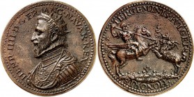 EUROPA. 
FRANKREICH. 
Henri IV. 1590-1610. Medaille o.J. (1603) (o. Sign., nach S. le Clerc) Brb. d. Königs im Harnisch mit gezackter Krone n.l. // ...