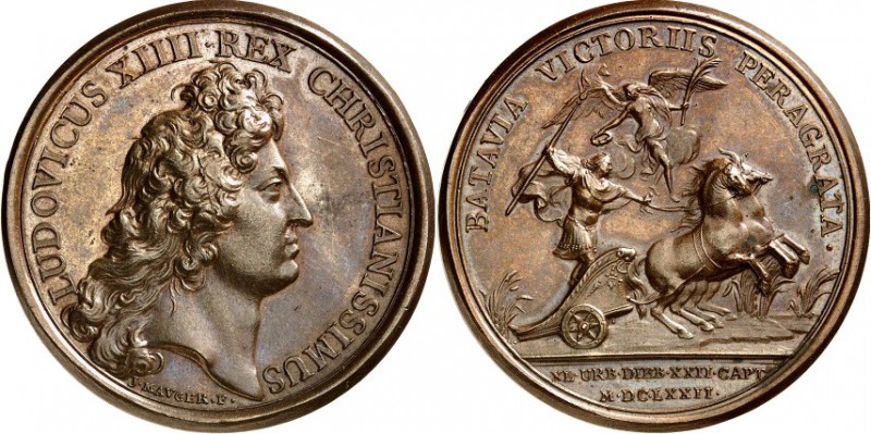 EUROPA. 
FRANKREICH. 
Louis XIV. 1643-1715. Medaille (Série uniforme) 1672 (v....