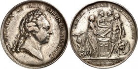 EUROPA. 
FRANKREICH. 
Louis XV. 1715-1774. Medaille 1770 (mit Gravur von 1777) (v. P. Lorthior) a. d. Hochzeit seines ältesten Enkels, d. Dauphins L...