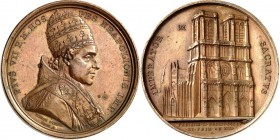EUROPA. 
FRANKREICH. 
Napoleon I. 1804-1814 u. 1815. Medaille AN XIII (1804) (v. Droz, b. Denon) a. d. Salbung zum Kaiser durch Papst Pius VII. in N...