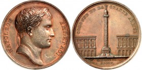 EUROPA. 
FRANKREICH. 
Napoleon I. 1804-1814 u. 1815. Medaille 1805 (v. Andrieu/Brenet, b. Denon) a.d. Errichtung d. Säule f. die Grande Arm\'e9e (Ve...