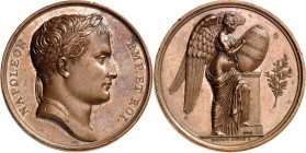 EUROPA. 
FRANKREICH. 
Napoleon I. 1804-1814 u. 1815. Medaille 1807 (v. Andrieu/Brenet, b. Denon) a.d. Jahrestag d. Siege b. Marengo u. Friedland, Vi...