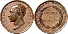 EUROPA. 
FRANKREICH. 
Louis XVIII. 1814-1824. Medaille 1824 (v. Losch) a.d. Tod v. Prinz Eugene Beauharnais v. Leuchtenberg. Kopf n.l. / 3 Z. im Eic...