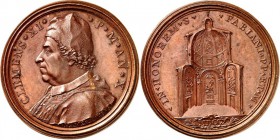 EUROPA. 
ITALIEN-Kirchenstaat. 
Klemens XI. 1700-1721. ROM. Medaille An X (1710) (v. E. Hamerani) S. LORENZO FUORI LE MURA. CAPELLA ALBANI. a.d. Wei...