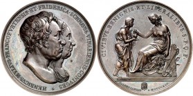 DEUTSCHE STÄDTE. 
Alphabetisch. 
FRANKFURT am Main. Medaille 1845 (v. L. Cossa) a. d. Goldhochzeit v. Heinrich MYLIUS, *1769 Frankfurt/M. +1854 Mail...