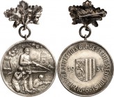 DEUTSCHE STÄDTE. 
SCHÜTZEN - DEUTSCHLAND. 
LEIPZIG. Medaille 1934 (o. Sign., b. C. Poellath, Schrobenhausen) a.d. XX. Dt. Bundesschießen. 3 Schützen...