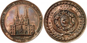 ARCHITEKTUR. 
DOME, MÜNSTER, KIRCHEN, KAPELLEN. 
HAMBURG. Kirche d. dt.-reformierten Gemeinde. Medaille 1856 (v. H. Lorenz) a. d. Einweihung der Kir...