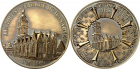 ARCHITEKTUR. 
DOME, MÜNSTER, KIRCHEN, KAPELLEN. 
HANNOVER. Ägidienkirche. Medaille 1982 Kalendermedaille d. Stadtsparkasse Hannover. Ansicht der Ägi...