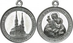 ARCHITEKTUR. 
DOME, MÜNSTER, KIRCHEN, KAPELLEN. 
ILLKIRCH-GRAFENSTADEN. (Elsass), Kirche St. Symphorien. Medaille 1906 (o. Sign.) a.d. Einweihung de...