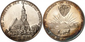 ARCHITEKTUR. 
DOME, MÜNSTER, KIRCHEN, KAPELLEN. 
KAMENZ. St. Marien. Medaille 1925 (L. Chr. Lauer) 700-Jahrfeier der Sechsstadt Kamenz. Ansicht d. K...