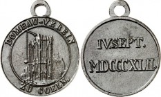 ARCHITEKTUR. 
DOME, MÜNSTER, KIRCHEN, KAPELLEN. 
KÖLN. Dom. Medaille 1842 (o. Sign., Sayner Hütte) a. d. 2. Grundsteinlegung des Domes am 4. Septemb...