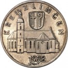 ARCHITEKTUR. 
DOME, MÜNSTER, KIRCHEN, KAPELLEN. 
KREUZLINGEN. Augustinerchorherrenstift St. Ulrich und Afra. Medaille 1968 (SP) 1000jähriges Jubiläu...