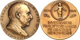 PERSONEN. 
MEDIZINER, darunter Sammlung Dr. Bösing. 
MEDIN, Oskar *1847 Örebro +1927 Stockholm. Medaille 1927 (v. Erik Lindberg) a.s. 80. Geb. Brb. ...
