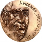 PERSONEN. 
MEDIZINER, darunter Sammlung Dr. Bösing. 
MOLNÁR, Béla *1886 +1963. Medaille 1961 (v. G. Varbanov) a.s. 75. Geburtstag. Antlitz d. Arztes...