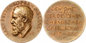 PERSONEN. 
MEDIZINER, darunter Sammlung Dr. Bösing. 
PETTENKOFER, Max von *1818 Neuburg/Donau +1901 München. Medaille "1900" (1899) (sign. A. H. = A...