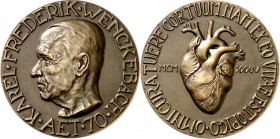 PERSONEN. 
MEDIZINER, darunter Sammlung Dr. Bösing. 
WENCKEBACH, Karl Friedrich *1864 Heerlen +1940 Wien. Medaille 1934 (o. Sign., v. O. Wenckebach)...