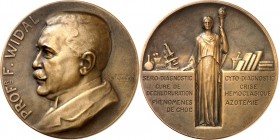 PERSONEN. 
MEDIZINER, darunter Sammlung Dr. Bösing. 
WIDAL, Fernand *1862 Dellys, Algerien +1929 Paris. Medaille o.J. (v. Aug. Maillard) auf s. Erfo...