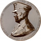 PERSONEN. 
MILITÄRS. 
EISENHOWER, Dwight D. *1890 Denison/Texas +1969 Washington D.C. Medaille 1945 (v. Eug. J. de Bremaecker) Brb. in Uniform mit S...