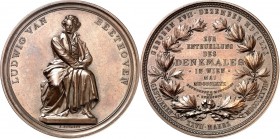 PERSONEN. 
MUSIKER und KOMPONISTEN. 
BEETHOVEN, Ludwig van *1770 Bonn +1827 Wien. Medaille 1880 (v. A. Scharff) a.d. Enthüllung d. Denkmals (v. C.v....