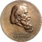 PERSONEN. 
MUSIKER und KOMPONISTEN. 
BRAHMS, Johannes *1833 Hamburg +1897 Wien. Medaille o. J. (1956) (v. Jacob) Kopf n.r. Eins. Bronzeguss, 102 mm....