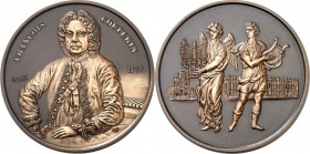 PERSONEN. 
MUSIKER und KOMPONISTEN. 
COUPERIN, Francois *1668 Paris + 1733 Paris. Medaille 1979 (v. Emile Rousseau, b. Monnaie de Paris) Hüftbild v....
