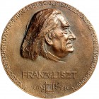PERSONEN. 
MUSIKER und KOMPONISTEN. 
LISZT, Franz *1811 Raiding +1886 Bayreuth. Medaille o.J. (1956) (v. Jacob) a.d. 70. Todestag. Kopf n.r., darunt...