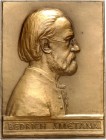 PERSONEN. 
MUSIKER und KOMPONISTEN. 
SMETANA, Friedrich *1824 Leitomischl +1884 Prag. Plakette 1924 (v. O. Spaniel) a.d. 100. Geburtstag. Brb. n.r. ...
