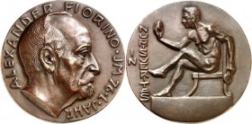 PERSONEN. 
NUMISMATIKER. 
FIORINO, Alexander *1842 Kassel +1940 Kassel. Medaille 1917 (v. Max Lewy) a.d. 75. Geburtstag. Kopf n.r. // IN NUMMIS VERI...