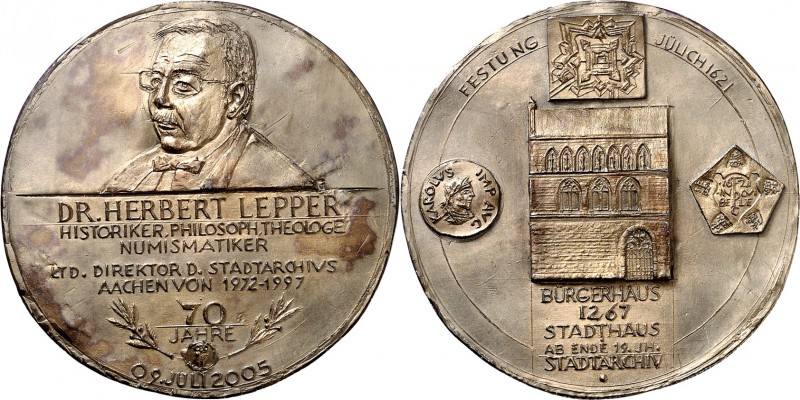 PERSONEN. 
NUMISMATIKER. 
LEPPER, Herbert *1935 Elsdorf +2014 Aachen. Medaille...