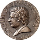 PERSONEN. 
NUMISMATIKER. 
ZEITZ, Joachim *1944. Medaille 1982 (v. Ortrud Krüger-Stohlmann, Bad Homburg) auf seinen 38. Geburtstag. Büste n. l., daru...