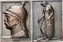 PERSONEN. 
POLITIKER. 
BISMARCK, Otto, Fürst v. *1815 Schönhausen +1898 Friedrichsruh. Plakette 1915 (v. R. Kowarzik) a. s. 100. Geburtstag, am 1. A...