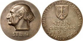 PERSONEN. 
POLITIKER. 
STEIN, Heinrich Friedrich Karl, Reichs-Frh. vom *1757 Nassau +1831 Kappenberg. Medaille 1931 (v. R. Bosselt) Ehrenpreis d. Re...